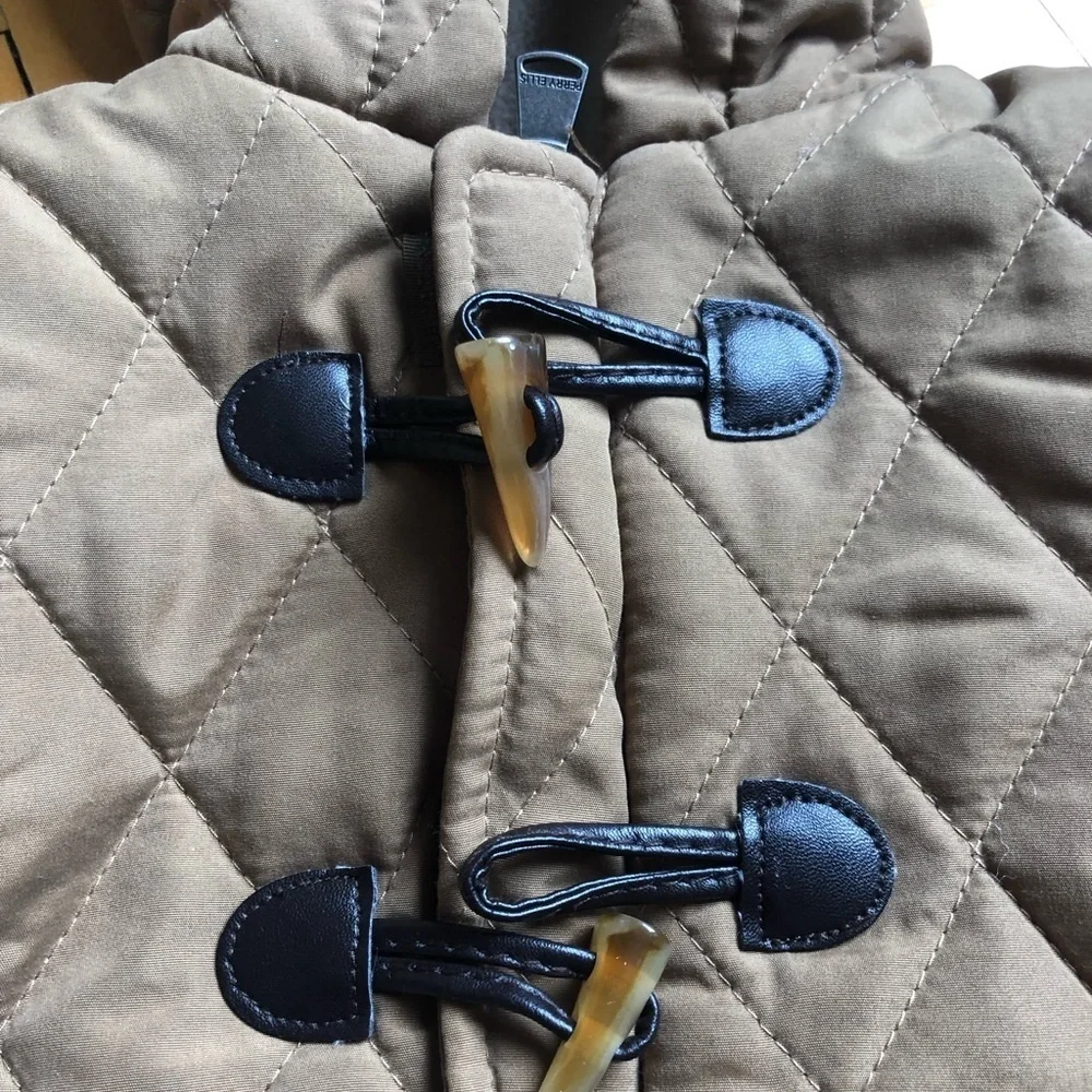 PERRY ELLIS Boy Brown‎ Tan Fleece Lined Quilted One Piece Baby Bunting Snowsuit - Picture 4 of 11